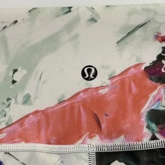 Lululemon high times pigment wave multi colour leggings size 10 - Picture 10 of 15